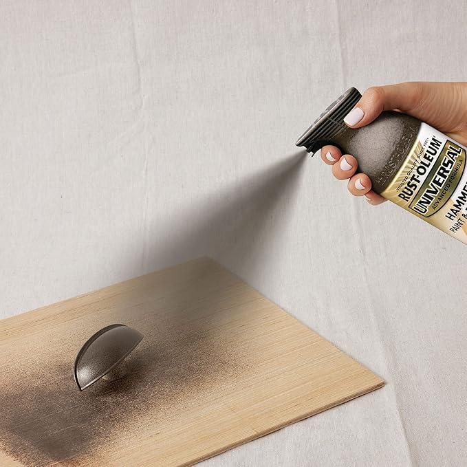 Rust-Oleum 245218-6PK Universal All Surface Hammered Spray Paint, 12 oz, Brown, 6 Pack