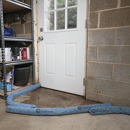 PIG Mildew-Resistant Absorbent Sock | Water Absorbing Snake | 3" W x 4' L | Absorbs up to 1 gal per Sock | 4 Count | PIG106