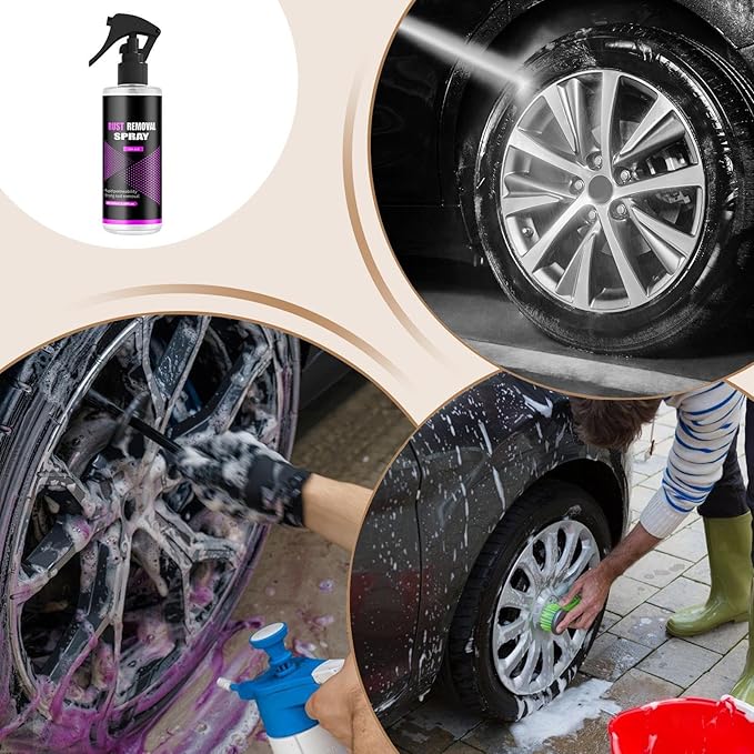 Car Iron Powder Remover, Deep Cleansing Neutral Formula, 100ml, Car Tire Cleaner, Rust Stain Removal Spray, Long-Lasting Protection, Use For Marine Driveway Motorcycle Garage And Shower Surfaces