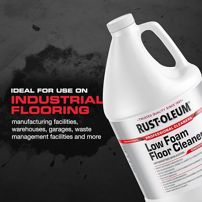 Rust-Oleum Professional Cleaners Low Foam Floor Cleaner | 1 Gallon (128 oz) | Professional Strength Concentrate | Lemon Scent | 4 Pack