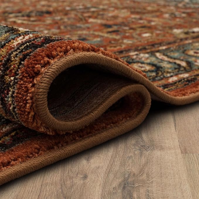 Mohawk Home Celine Traditional Ornamental Clay 8' X 10' Area Rug Perfect for Living Room, Dining Room, Office, Kitchen, Entryway, Hallway