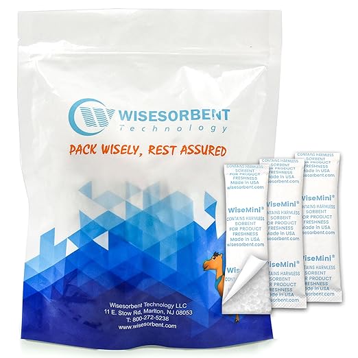 Wisesorb 1500pcs 5 Gram Premium Silica Gel Packets, Food Safe Desiccant Packs, Desiccant Moisture Absorbers for Storage