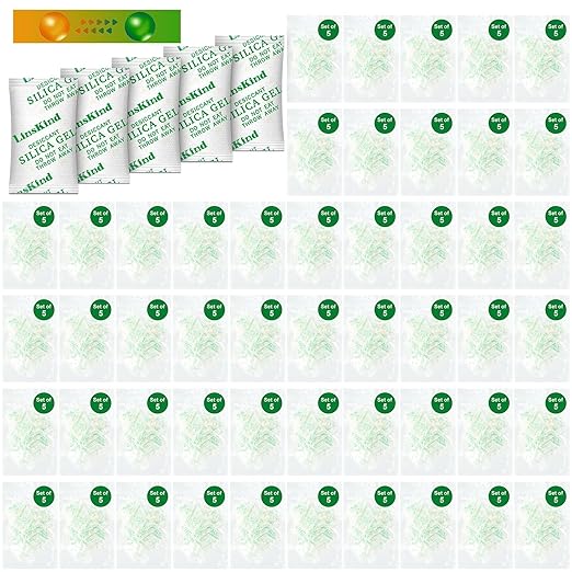 Silica Gel Packets, 2 Gram [250 Packs] Desiccant Packs for Storage, Food Grade Silica Packets Moisture Absorbers Desiccant Bags for Filament Storage Moisture Absorber for 3D Printer, Food