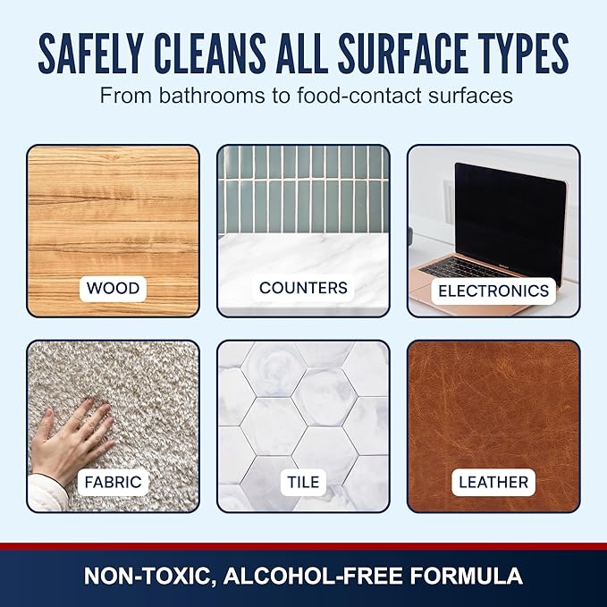 PENTAGON SAFETY EQUIPMENT 32oz Non-Toxic All Surface Cleaner Spray, Streak-Free & Alcohol-Free, Cleaner for Electronics, Wood, Glass, Kitchen & Bathroom, Kid-Safe Formula, Made in USA