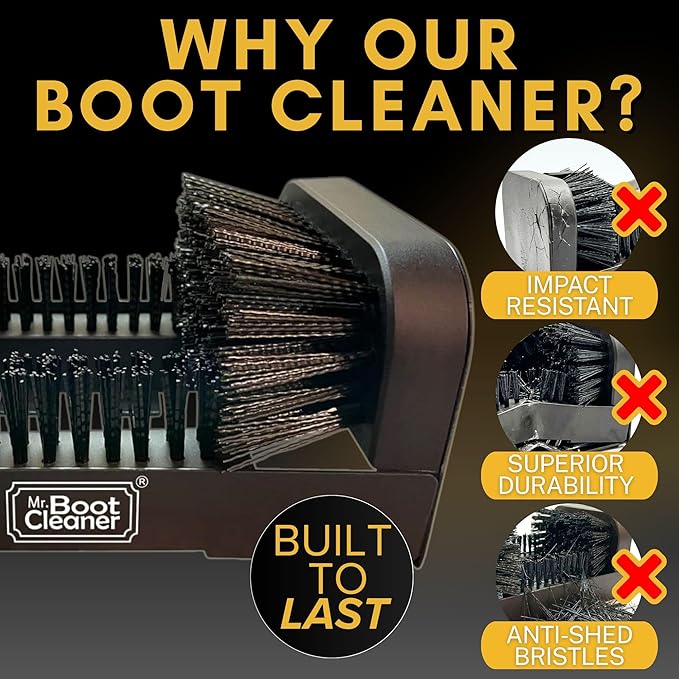 Heavy Duty Boot Brush Cleaner Outdoor Floor Mount or Portable Boot Scraper/Scrubber with Hardware