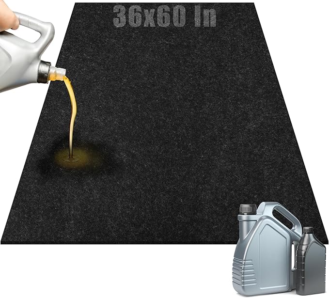 Papillon Oil Spill Mat & Garage Floor Mat | 36" x 60" Oil Change Mat for Under Car - Highly Leak-Proof, Non-Slip, Durable, Washable, Waterproof