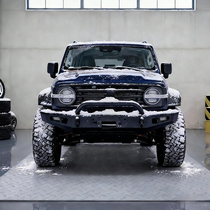 KRAOK Containment Mat, Garage Floor Mat 7.5x20ft, Stops Winter Salt Damage & Mess, 2mm Thickest PVC, Heavy Duty Waterproof Shield for Concrete, Easy Clean Cover for Trucks, and Multi-Car Use - Gray