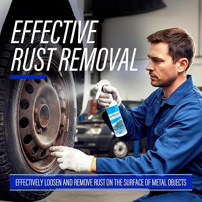 Multi-functional Quick-acting Rust Removal Spraym, Portable Rust Remover Spray for Metal, Fast-Acting Oxidation, Leave A Primed Surface Ready to Paint, Tools, Car, Hardware - 100ML (1, 1)