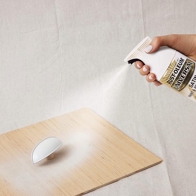 Rust-Oleum 245210 Universal All Surface Spray Paint, 12 oz, Satin White (Pack of 4)