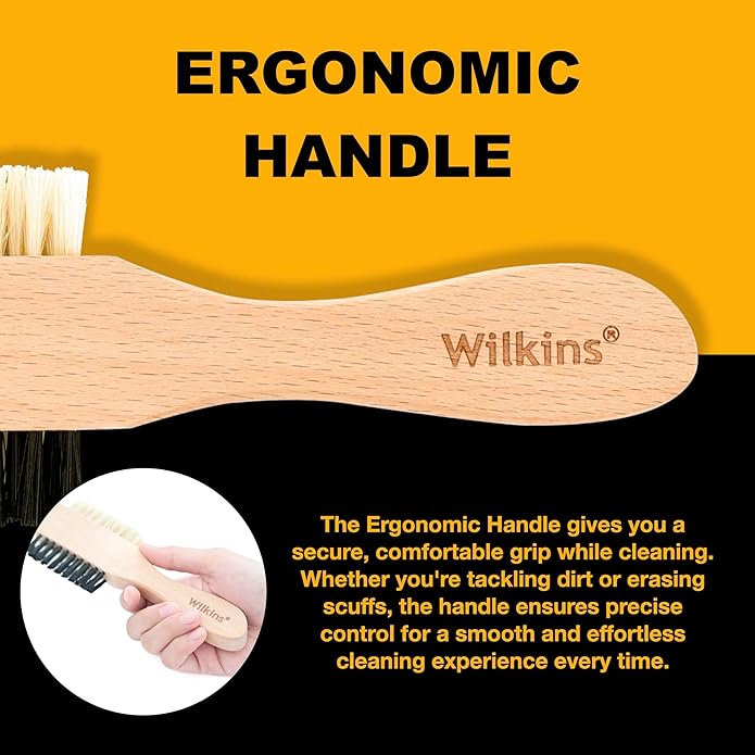 Wilkins Complete Suede Cleaning Kit - 2 IN 1 Bristles Shoe Cleaner Brush with Suede Eraser.