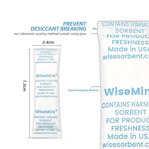 Wisesorb 1500pcs 5 Gram Premium Silica Gel Packets, Food Safe Desiccant Packs, Desiccant Moisture Absorbers for Storage