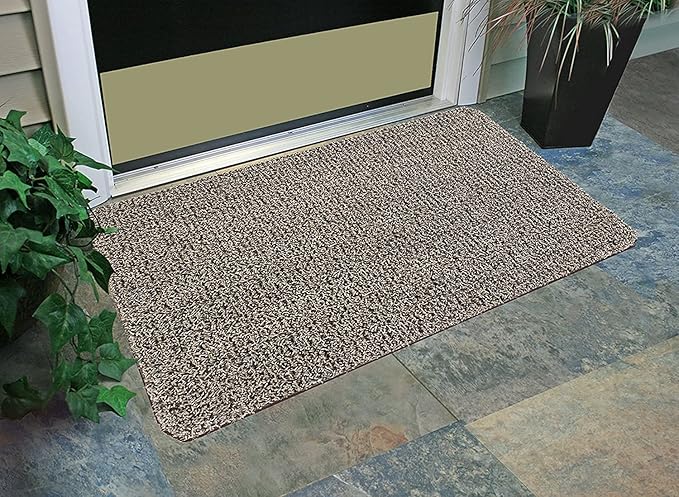 Clean Machine 10376913 Astroturf Dirt Trapper Doormat, 23.5" x 35.5", Flair Earth Taupe