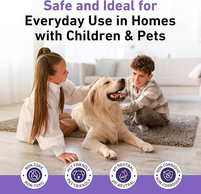 Creative Scents Multipurpose Enzyme Cleaner & Odor Remover | Deodorizer for Floor, Carpet, Drain, Pipes | Pet Urine Odor Eliminator | Cleaner for Cat Urine & Dog Poop | Half Gallon - Calming Lavender