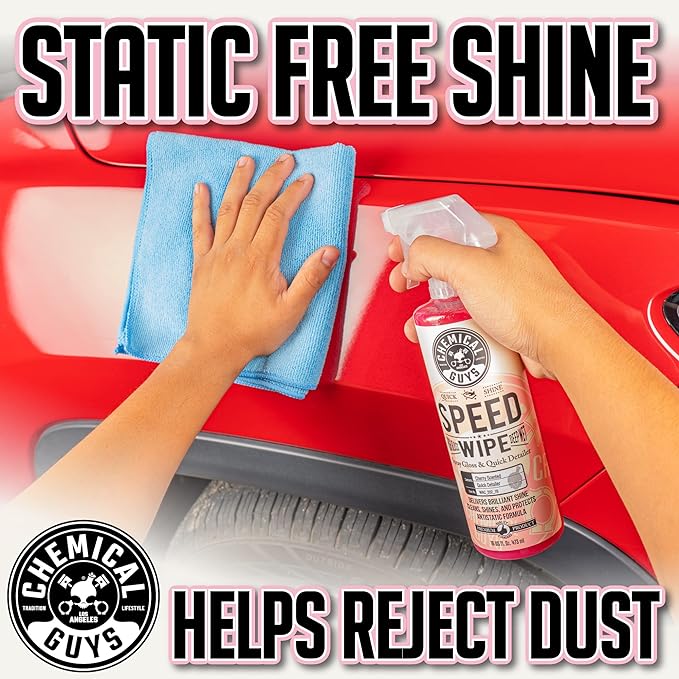 Chemical Guys WAC_202_16 Speed Wipe Quick Detailer, Safe for Cars, Trucks, SUVs, Motorcycles, RVs & More, 16 fl oz, Cherry Scent (Pack of 2)