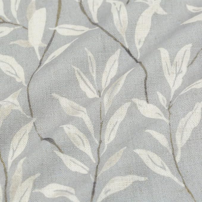 VOGOL Linen Textured Door Curtains, Soft Lightweight Decorative Front Door Panels, Rod Pocket Leaves Print Window Panel for Front Doorways, 1 Piece, 25 x 72 in