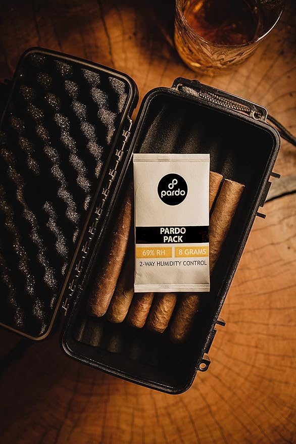 Pardo Humidity Packs 10 Pcs x 8 Grams - Humidor Packets 69% RH 2-Way for Humidity Control, Moisture Packs to Keep Cigars Fresh for Long; 2 Way Humidity Control Packs in Resealable Bag