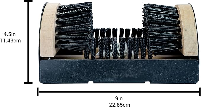 Cadillac Boot Scrubber Cleaner Shoe Brush - Mountable Boot Scrubber Buffer for Boots, Shoes, Sneakers - Indoor/Outdoor Boot Scraper