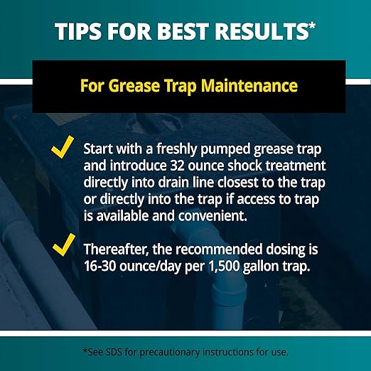 CLR PRO Commercial Drain Maintainer and Grease Trap Treatment, Preventative Maintenance Bio Enzyme Formula, Reduces Odor and Breaks Down Grease, 5 Gallon Pail