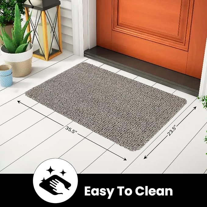 Clean Machine 10376913 Astroturf Dirt Trapper Doormat, 23.5" x 35.5", Flair Earth Taupe