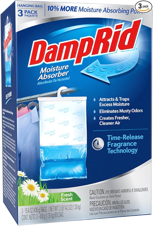 Damprid, Moisture Absorber Absorbedor De Humedad, 15.4 Ounce, 3 Count