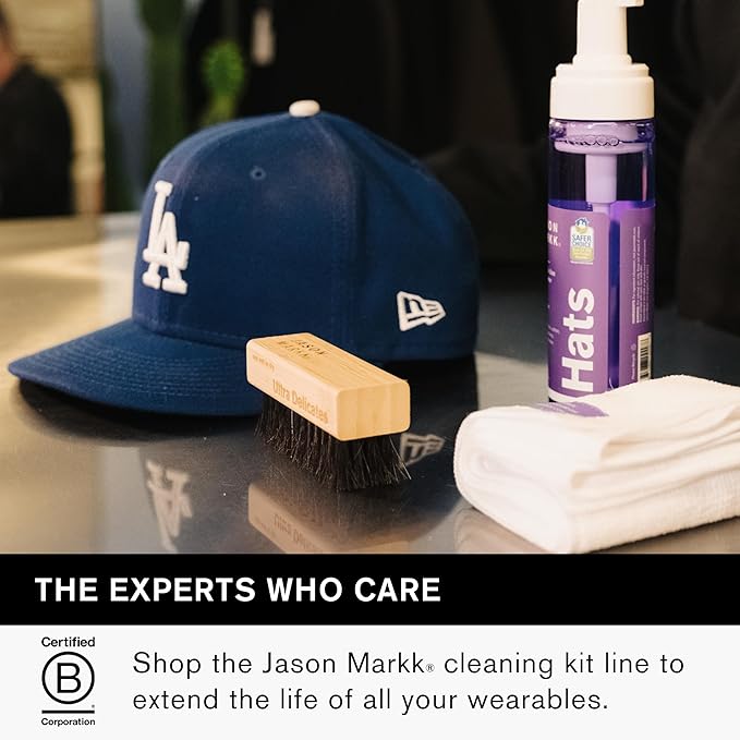 Jason Markk Ultra Delicate Shoe & Hat Cleaning Brush, Soft Bristles and Bamboo Wood, Sneaker Care, Extra Gentle, Ideal for Footwear, Safe for Wool, Cotton, Felt, Polyester, and More
