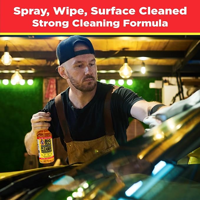 Mule Head XL Heavy-Duty Cleaning Spray – Industrial-Strength All-Purpose Cleaner for Grease, Oil, Ink & Paint – Garage, Car Interiors, Indoor & Outdoor Use – 32 oz