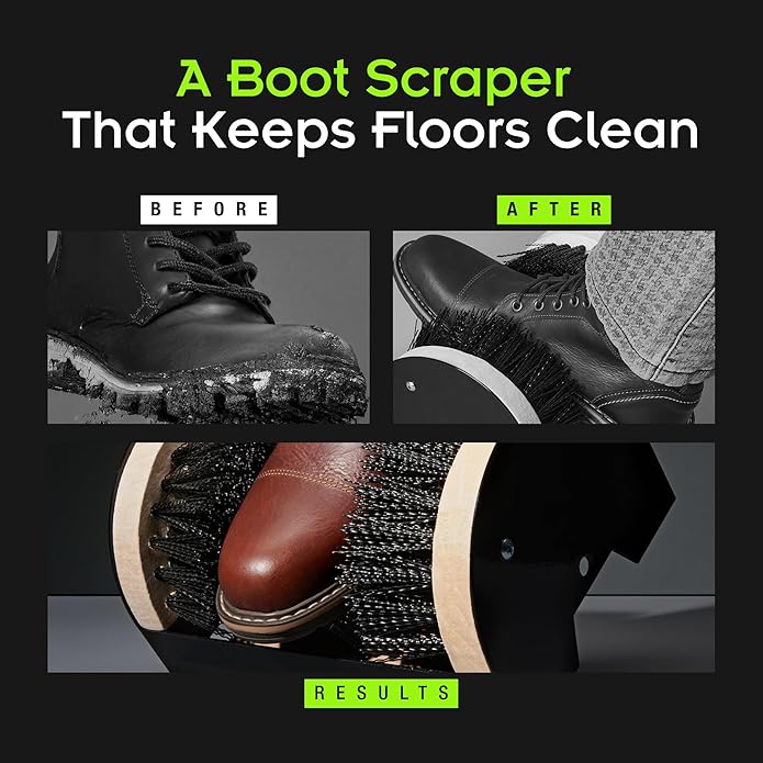 Griffin Boot Scrubber – Durable Construction, Weatherproof, Hands-Free Outdoor Shoe Cleaner – Heavy Duty Boot Scraper for Mud, Dirt & Debris – Ideal for Work Shoes, Golf, Sneakers & Athletic Footwear