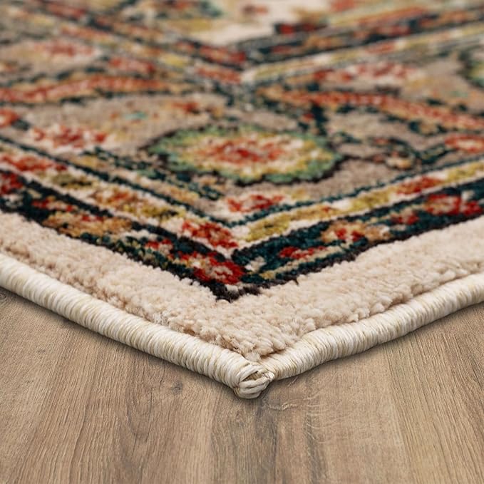 Mohawk Home Celine Traditional Ornamental Off White 8' X 10' Area Rug Perfect for Living Room, Dining Room, Office, Kitchen, Entryway, Hallway