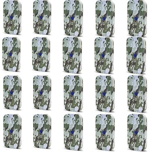 Wisesorb 20Pcs 40g Rechargeable Gun Safe Dehumidifier, Blue to Pink Color Indicating Silica Gel Desiccant Canister - Camouflage, Desiccant Moisture Absorbs for Storage