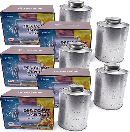 Wisesorb 900 Gram 5 Pack Dehumidifiers for Home, Rechargeable Gun Safe Dehumidifier, Gun Safe Accessories 2 LBS Dehumidifier for Basement, Closet, Garage, Safe, Car, Moisture Absorbers Desiccants