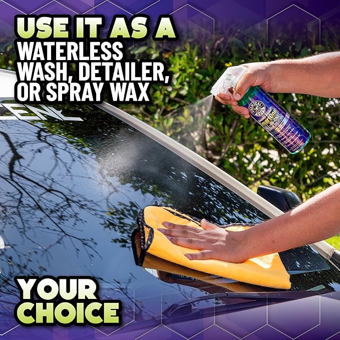 Chemical Guys Raging Rhino Waterless Car Wash, Quick Detailer & Spray Protectant, No Rinse Exterior Cleaning Solution for Paint, Glass, Wheels, Plastic & Chrome (Spray, Wipe, Shine & Protect) 20 Fl Oz
