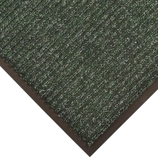 Notrax Heritage Rib™ Commercial Indoor Door Mat Office Rugs – 4' x 6' Huntergreen Front Door Mat with Double Rib 22oz Yarn, Non-Slip Vinyl Backing – Durable Entryway Rug Made in The USA – 117S0046GN