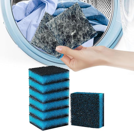 Pet Hair Remover for Laundry - Reusable Lint Fur Catcher Tool, Effortlessly Removes Dog & Cat Hair from Clothes in Washing Machine (6PCS)