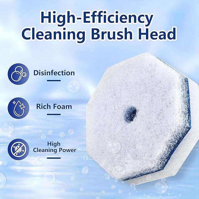 FHORAIN 80 Count Toilet Wand Refills for Clorox, Disposable Toilet Brush Head with Rich Foaming, Extra Thick Triple-layer Refills, 5X Cleaning Power & Won't Fall Off, Disposable Toilet Cleaning System
