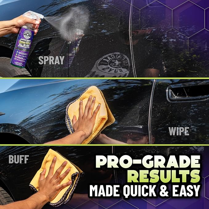 Chemical Guys Raging Rhino Waterless Car Wash And Quick Detailer Spray, No Rinse Exterior Cleaner For Paint, Glass, Wheels, Plastic, And Chrome, Spray And Wipe Shine, 128 Fl Oz