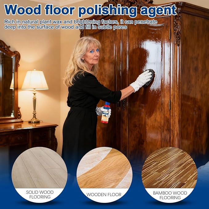 Wood Floor Polish, With,Scratch Hiding&moisture Protection, 100ml, Wood Polish&cleaner, Floor Cleaners. Scratch Repair Formula, For Bedroom, Living Room, Entryway, Cabinet, Table, Shelf, Furniture