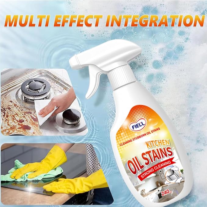 FIELL Heavy-Duty Kitchen Degreaser Foam Cleaner, 8.46 fl.oz Clean Kitchens Up Kitchen Oil Cleaner, Multipurpose Oil Stain Remover Spray, Multi functiona Foam Cleaner Spray (3PCS)