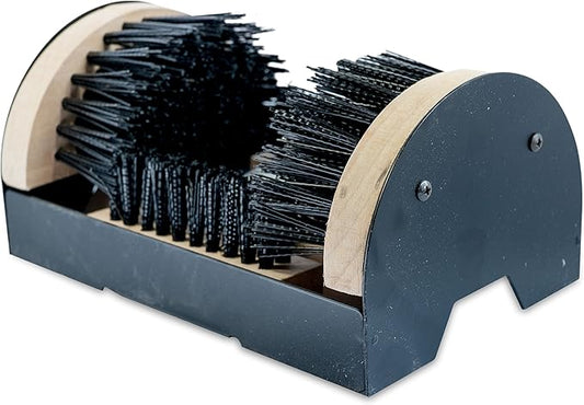 Cadillac Boot Scrubber Cleaner Shoe Brush - Mountable Boot Scrubber Buffer for Boots, Shoes, Sneakers - Indoor/Outdoor Boot Scraper