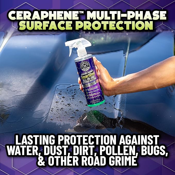 Chemical Guys Raging Rhino Waterless Car Wash And Quick Detailer Spray, No Rinse Exterior Cleaner For Paint, Glass, Wheels, Plastic, And Chrome, Spray And Wipe Shine, 128 Fl Oz
