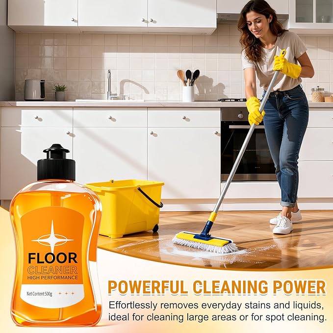 Household Hardwood Floor Cleaner, Floor Cleaner Liquid for Mopping, Floor Solution for Mopping Wood Tile Laminate, Marble, Porcelain Shower Bathroom, Pet-friendly