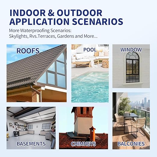 Transparent Waterproof Coating, WEBSTER 35oz Invisible Sealant,Transparent Leak Proof Coating for Roof, Wall, Bathroom, Window Sill, Indoor & Outdoor