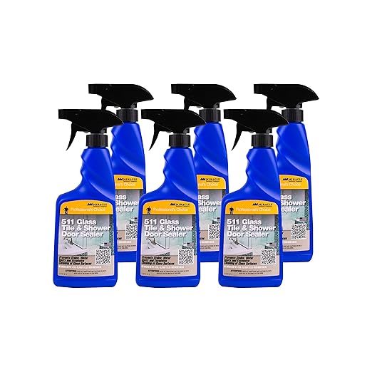 Miracle Sealants 511 Glass Tile & Shower Door Sealer Glass Surface Cleaner Spray, 16 oz, 6 Pack