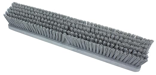 SPARTA Omni Sweep Plastic Push Broom Head, Heavy Duty, Industrial Broom With Color Code System For Outdoor, Indoor, Garage, Concrete, Patio, Kitchen, Bathroom, 18 Inches, Gray