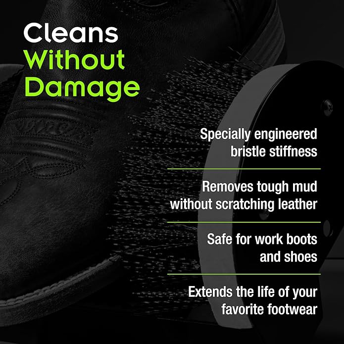 Griffin Boot Scrubber – Durable Construction, Weatherproof, Hands-Free Outdoor Shoe Cleaner – Heavy Duty Boot Scraper for Mud, Dirt & Debris – Ideal for Work Shoes, Golf, Sneakers & Athletic Footwear
