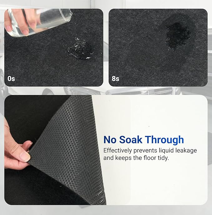 FLEXIMOUNTS 20' x 8' Garage Floor Mat Oil Spill Mat with Waterproof Slip-Resistant Backing, Waterproof Rubber Backing Floor Protection Shop Toolbox Containment Carpet, Absorbent, Slip-Resistant
