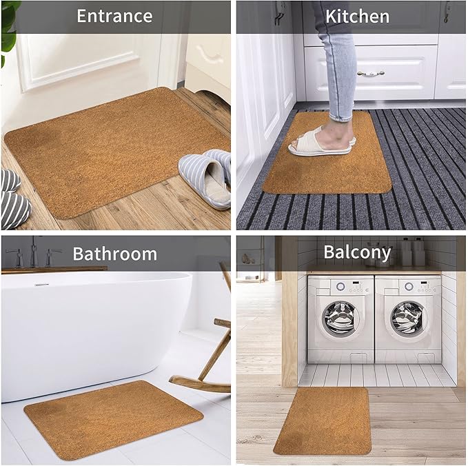 Hello Doormat, Funny Welcome Mat, Hello Goodbye Door Mat, Housewarming Gift, Two Sided Coming and Going Door Mat, Hi Bye Forward and Back Home Kitchen Balcony Decoration 16x24 Inch