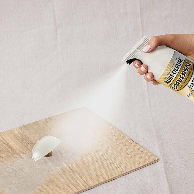 Rust-Oleum 376725 Universal All Surface Spray Paint, 12 oz, Matte Farmhouse White