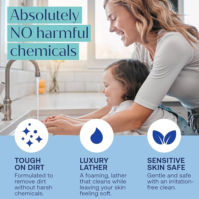 Fab Tab Foaming Hand Soap Dispenser - Refillable Glass Foaming Hand Soap Dispenser + 3 Tablet Refills | Variety Scents | Makes 3 x 11.9 Fl oz Bottles