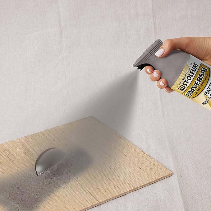 Rust-Oleum 376724-6PK Universal All Surface Spray Paint, 12 oz, Matte Farmhouse Greige, 6 Pack