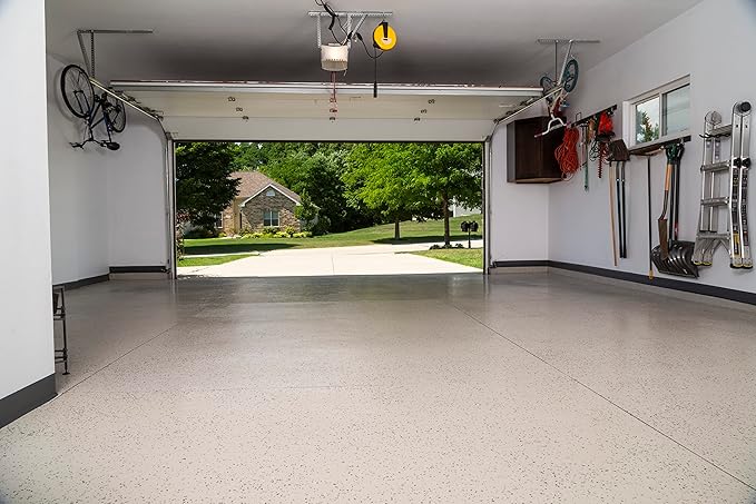Rust-Oleum 381087 RockSolid Polycuramine Garage Floor Coating, 2.5 Car Kit, High Gloss Modern Greige